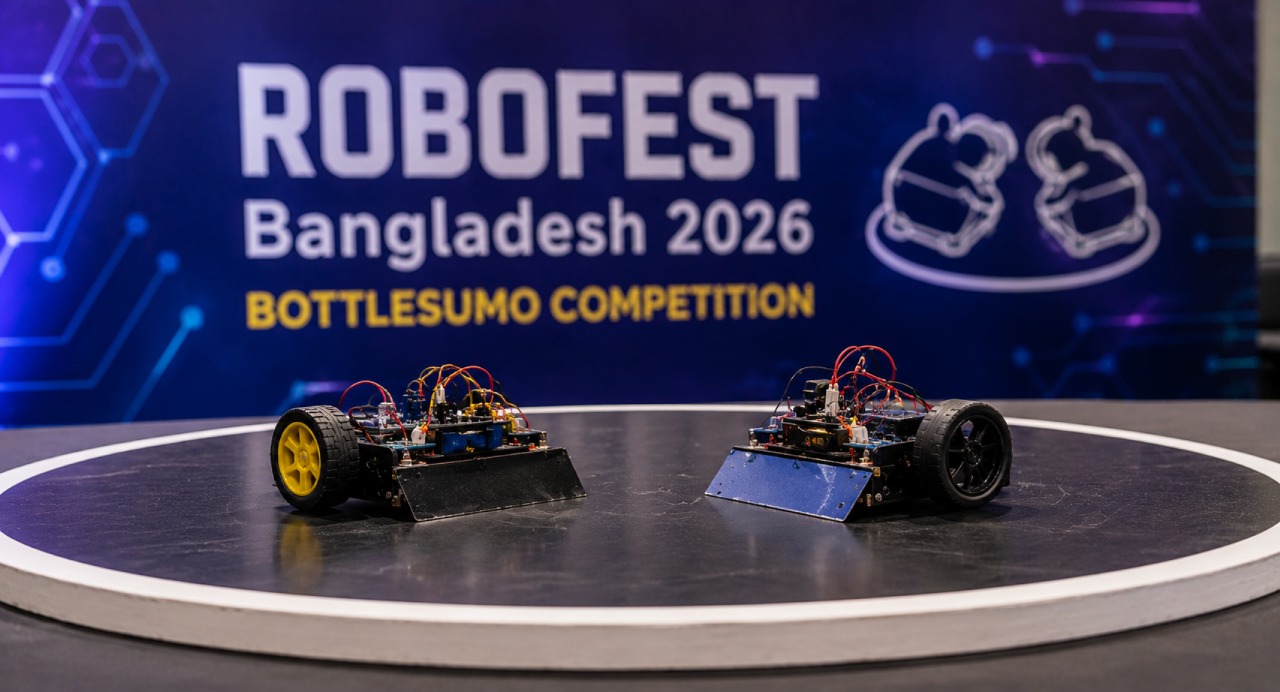 BottleSumo competition cover — Robofest Bangladesh 2026